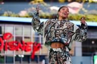 Tara Davis-Woodhall at the 2025 Athlos NYC - Source: Getty